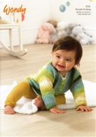 Knitting Patterns - Wendy 7015 - Giggles DK - Toddler's Sweaters and Cardigan